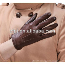 Nuevo mens guantes de conducción de cuero de invierno de moda
